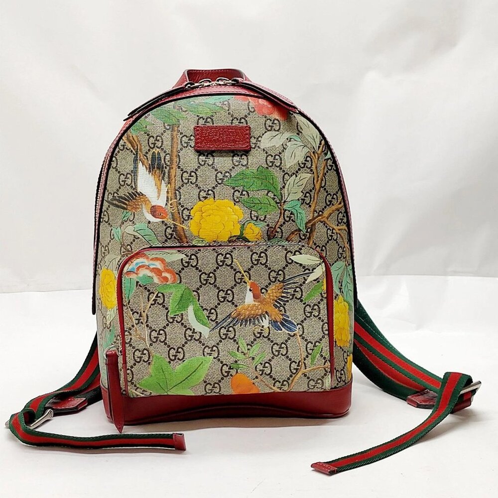 Gucci BackPack Bag Sherry Line Brown PVC 900-071725